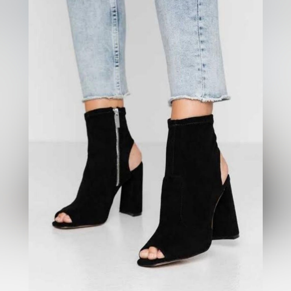 Topshop Sock Peep‎ Toe Heel Booties